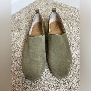 Lucca Tabby Green Suede Slip On Casual Comfy Flat Loafers O773